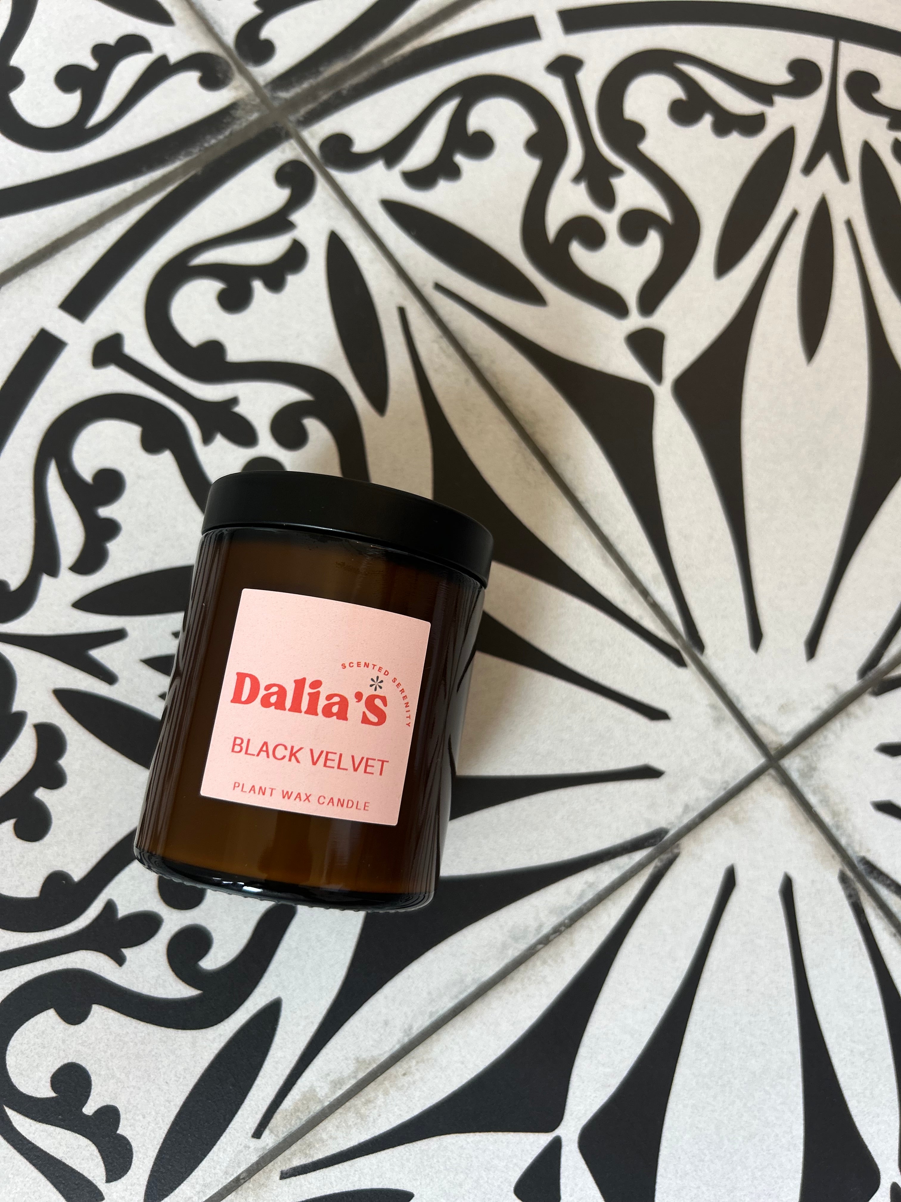 Black Velvet - 180ml Glass Jar Candle