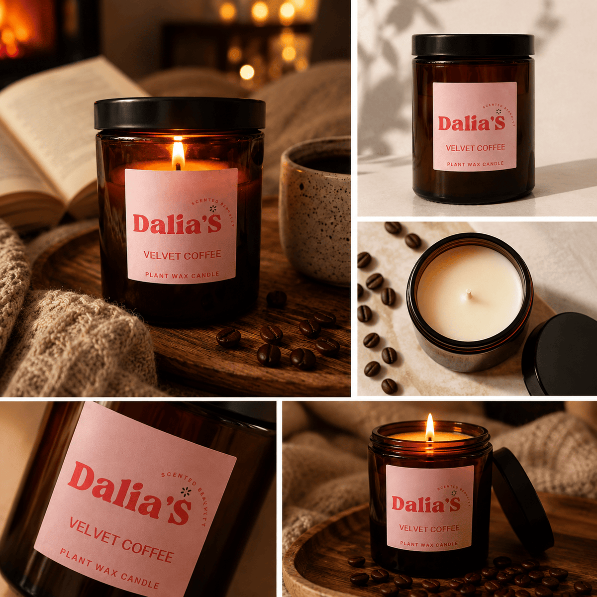 Velvet Coffee Candle | Coffee Scent | Dalia's