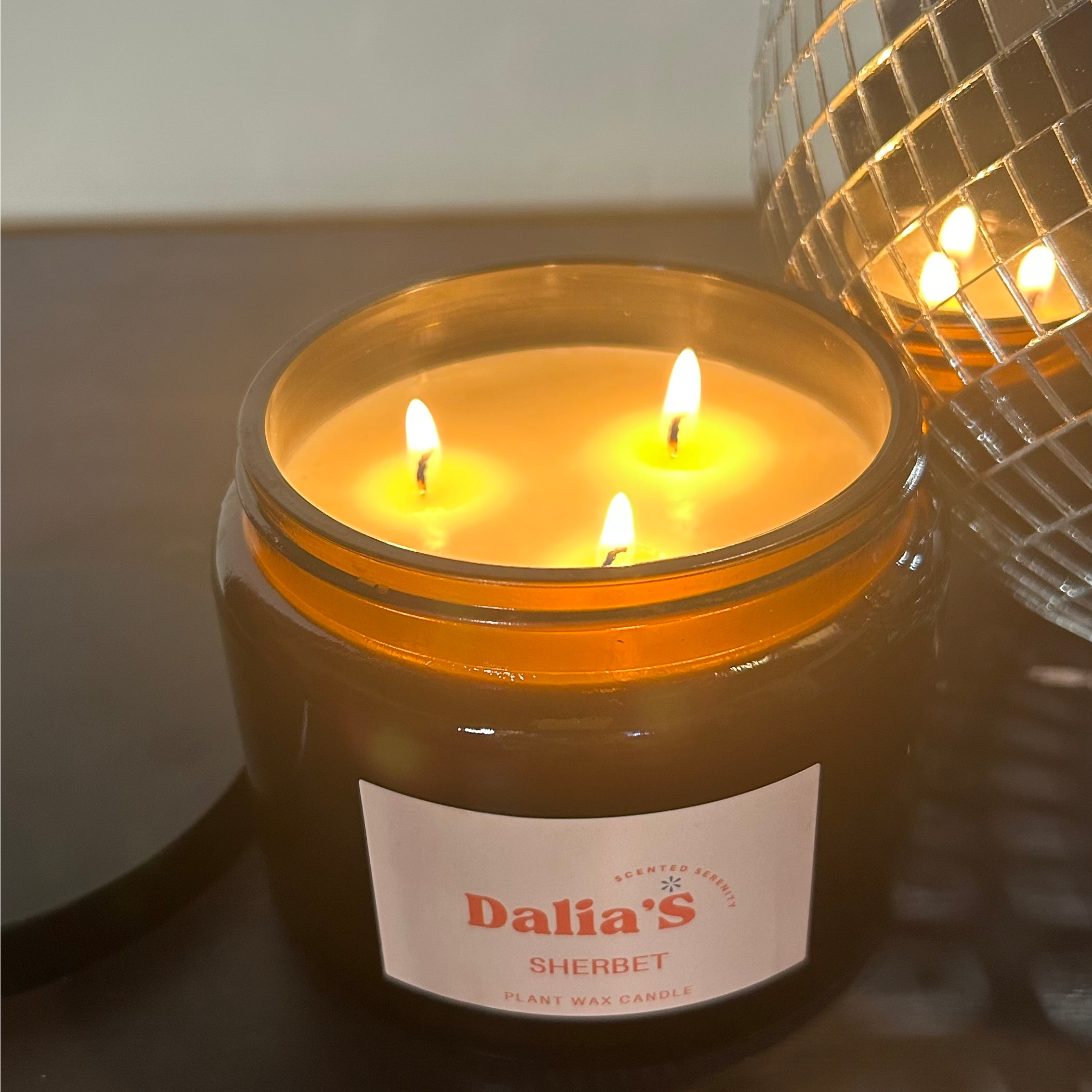 Sherbet -Lime and Raspberry 3 wick Candle