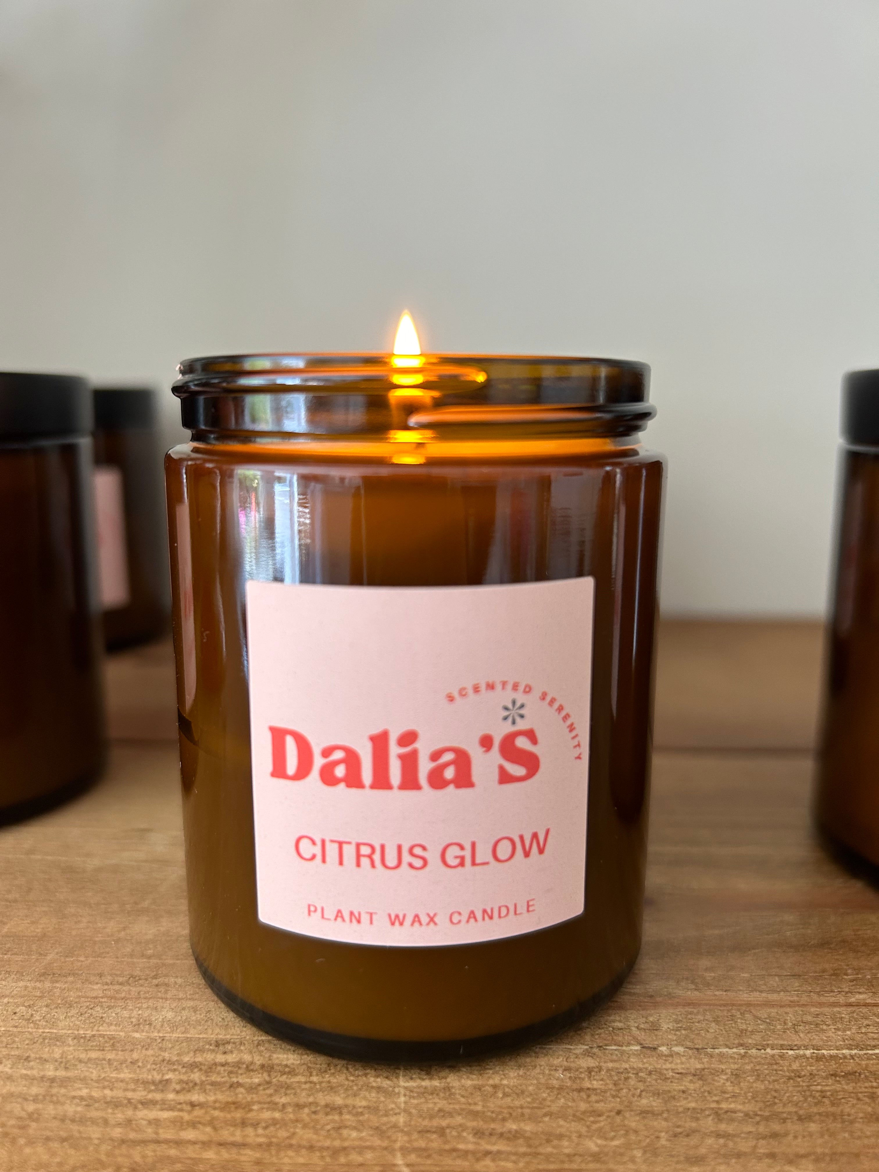 Citrus Glow - 180ml Glass Jar Candle