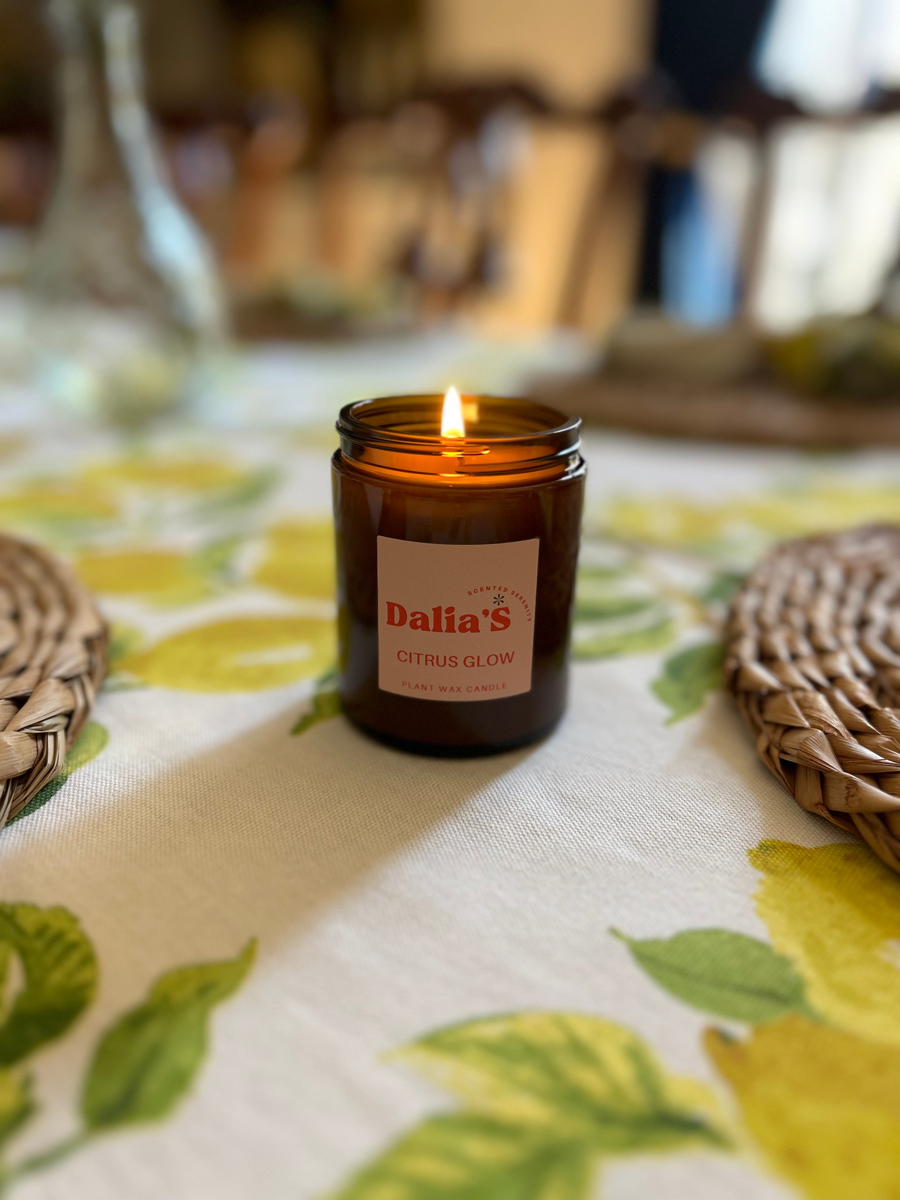 Citrus Glow - 180ml Glass Jar Candle